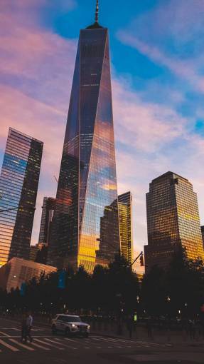 nueva york puesta de sol de viaje de nueva york ee.