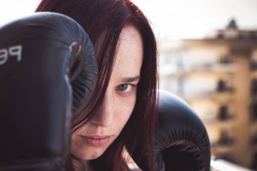 hobby gente, mujer, boxeo, deporte, hobby