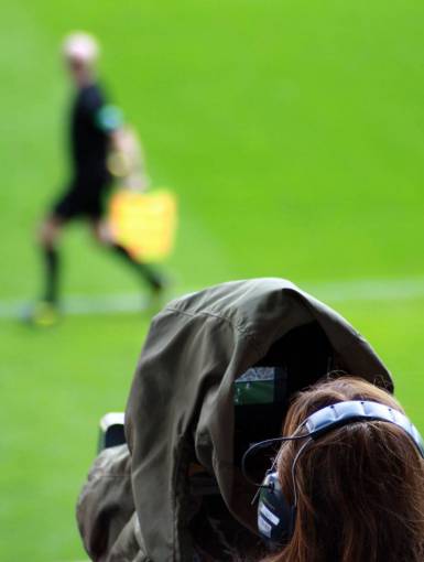 video gente mujer hombre atleta camarógrafo periodista medios