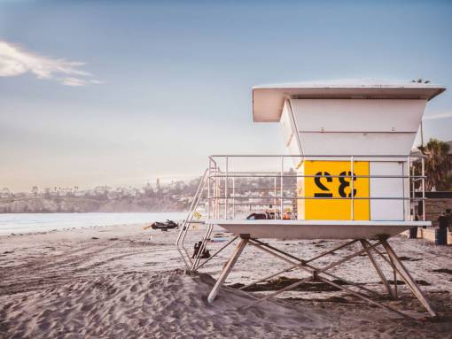 security  guard  house  coast  beach  shore  sand