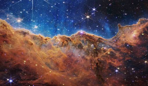 galaxia Nebulosa de Carina, tomada con el telescopio espacial James Weeb
