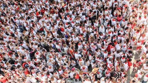 crowd-of-people San Fermin Festival in Pamplona, Spain