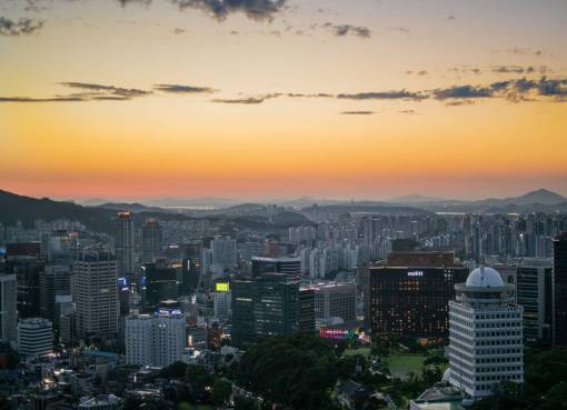 corea aérea seúl ciudad corea paisaje urbano edificios rascacielos