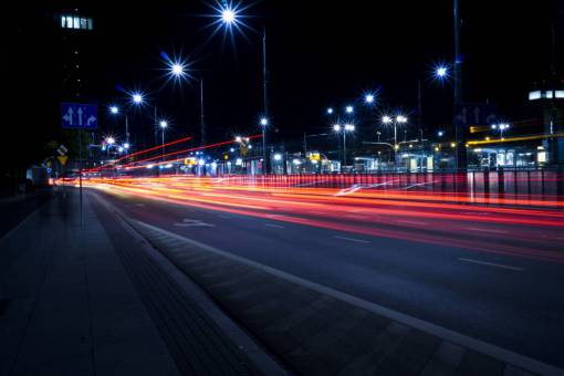 tarde arquitectura tarde noche carretera luces larga exposición carretera