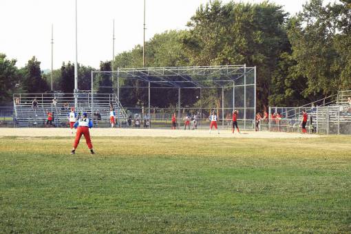 gradas béisbol, deportes, parque, campo, montículo, gradas, diamante