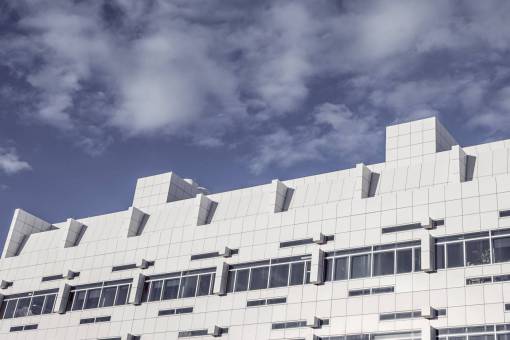 rectangle building  architecture  windows  sky  clouds  blue  squres