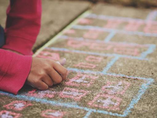 pavimento pavimento de tiza niños niños personas
