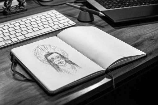 sketch designer  sketch  notepad  pencil  pen  sketching  desk