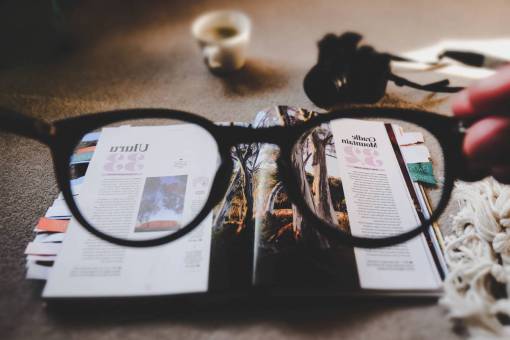 magazine-cover eyeglasses  grade  read  magazine  layout  design  table