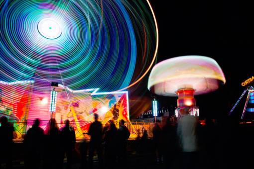 fun  carnival  lights  ferris  wheel  round  motion