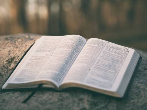 sagrado libro sagrado lectura de la biblia rock religioso desenfoque
