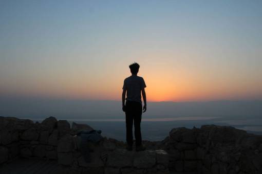 man  guy  adventure  rock  sunset  sea  ocean