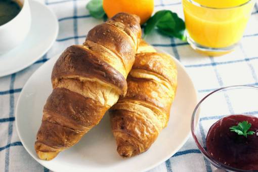 pastry pastries  breakfast  jam  orange juice  glass  coffee  morning