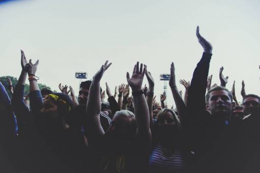 people  crowd  hands  group  party  concert  celebration
