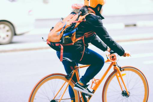 people  girl  road  trip  street  ride  bike
