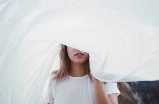 blanket people  girl  white  cloth  blanket
