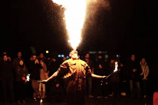 people  men  dancer  dancing  fire  flame  heat