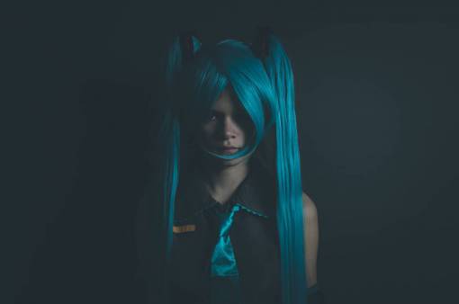 japones gente mujer cosplay peluca pelo azul japón