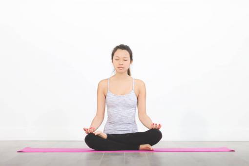 people  woman  yoga  mat  meditation  physical  fitness