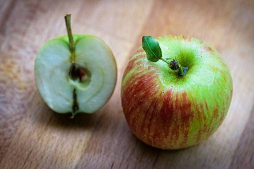 semilla manzana roja fruta comida jugosa salud semilla