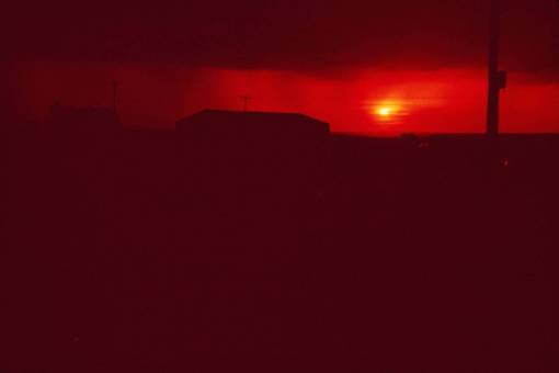 pelicula rojo atardecer naturaleza abstracto vintage america paisaje