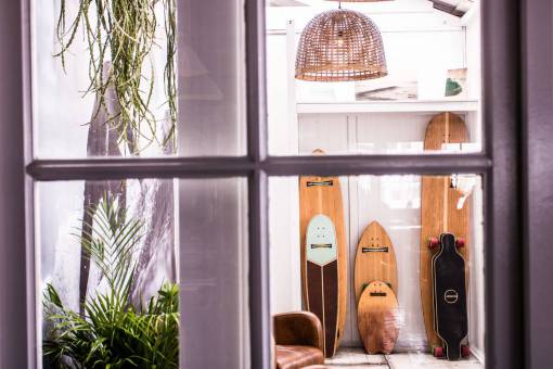 monopatin habitación colecciones deporte exhibición monopatín madera surf
