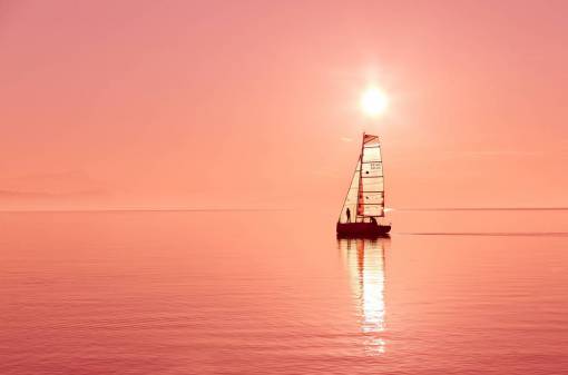 sailbot  boat  sailing  sunset  dusk  sunshine  summer