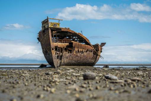 abandoned ship  wreck  rust  boat  abadoned  weathered  seashore