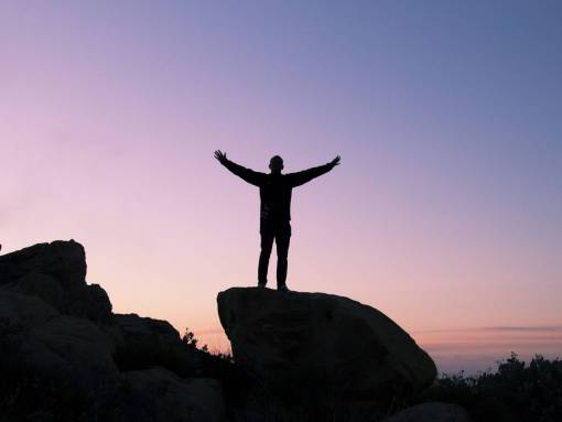 sunset  dusk  sky  purple  silhouette  man  guy