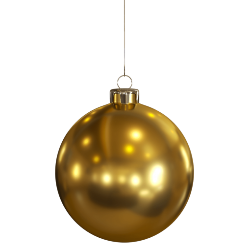 Bola de navidad superposición adorno de navidad celebración oro png decoración