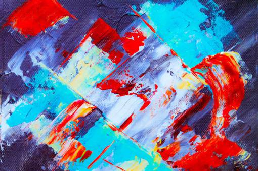 Lienzo de pintura de arte abstracto de cerca colorido creativo