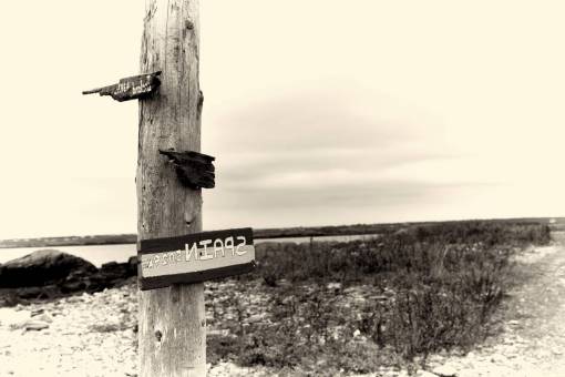 coastal beach  destination  signage  post  wooden  directions  signpost