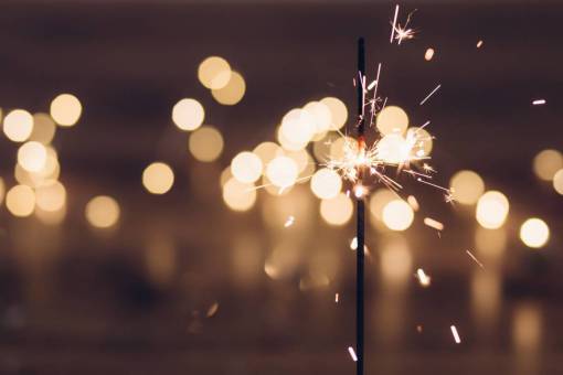 centelleo bokeh borroso luz brillante año nuevo