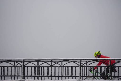 bridge  architecture  sky  people  man  bike  bicycle