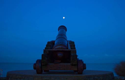 tarde cañón luna cielo nocturno noche oscura