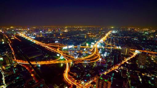autopista ciudad urbana puente luces vehículo carreteras edificios