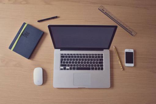march desk  laptop  flat lay  office  work  workplace  typing