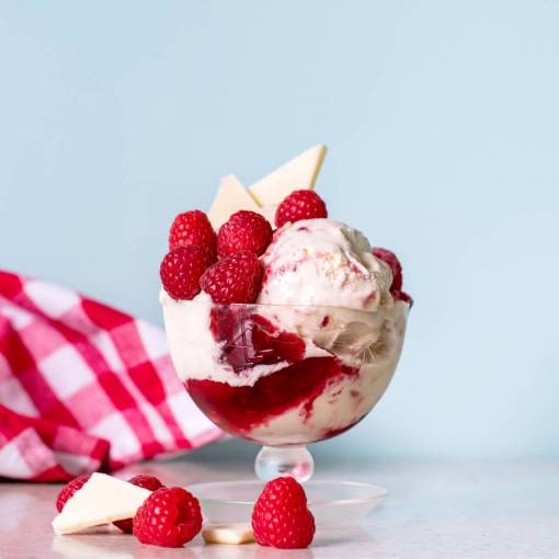 congelado helado tazón de helado de frambuesa de lujo frío congelado