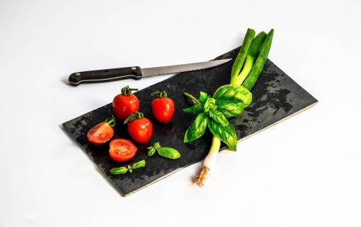 knife ingredients  food  cook  tomato  knife  chopping board
