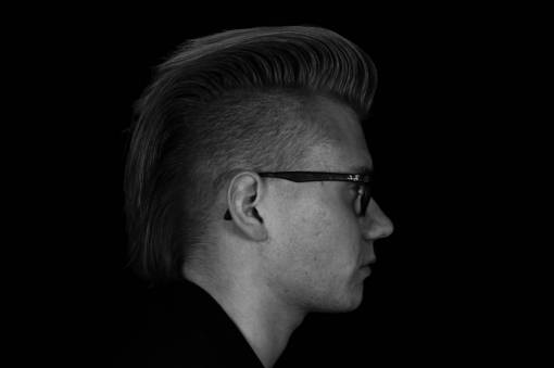 side-view man  guy  people  black and  white  eyeglasses  haircut