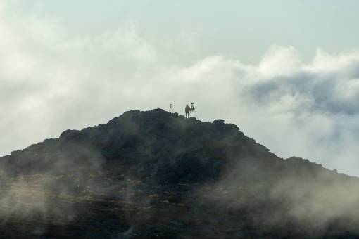 mountain  person  peak  photographer  rocky  landscape  top