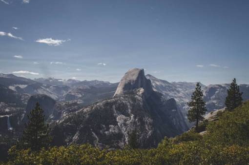 mountains  landscape  peaks  valleys  rocks  cliffs  trees