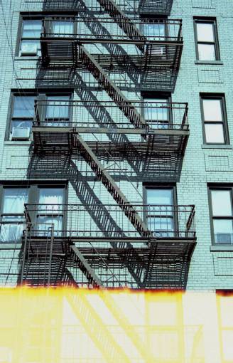 pelicula Fachadas de edificios antiguos apartamento de escape en caso de incendio Nueva York
