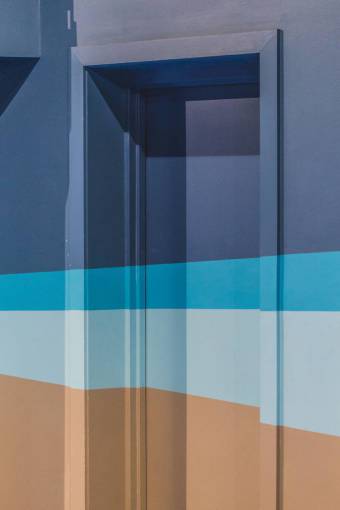 painted  wall  interior  doorway  shape  lines  design