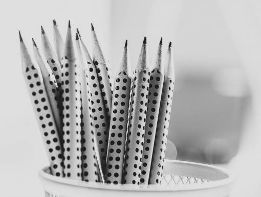 lápices dibujo arte diseño creativo en blanco y negro