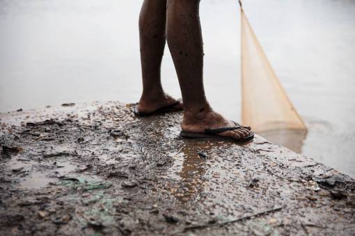 mud people  man  dirt  mud  slippers  water
