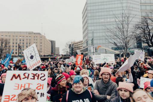 empowerment people  man  woman  protest  rally  equality  trump