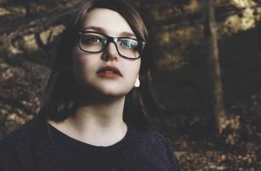 pierced people  woman  face  eyeglasses  pierce  nose  lips
