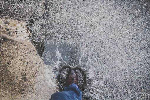 puddle puddle  splash  leather  shoe  jeans  wet  rain
