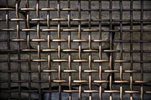 steel  metal  fence  rocks  security
